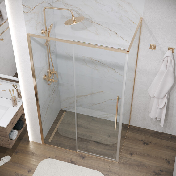 Душевое ограждение Grossman Galaxy 120х100 см 120.K33.01.1210.32.00, золото/прозрачное - фото 4