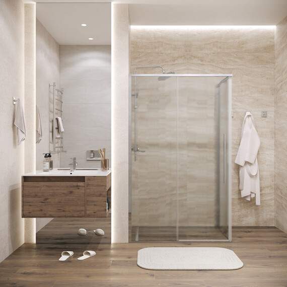 Душевое ограждение Grossman Galaxy 100х100 см 120.K33.01.1010.10.02, хром/шиншилла - фото 3