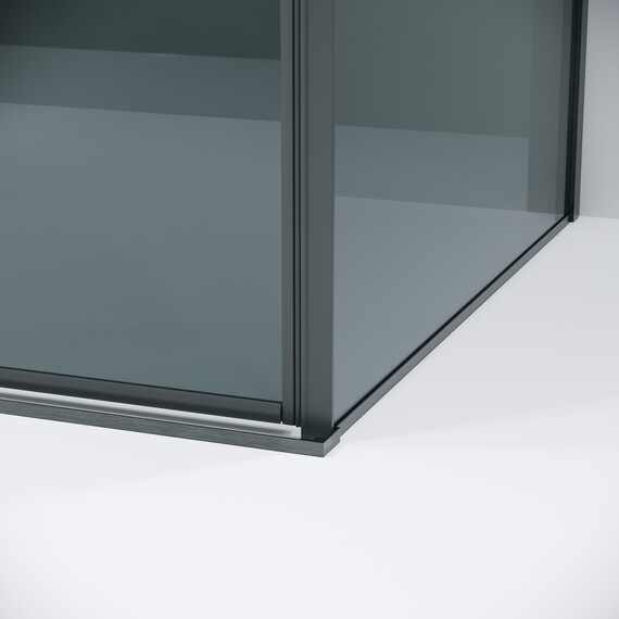 Душевое ограждение Grossman Galaxy 100х80 см 120.K33.01.1080.42.10, оружейная сталь/тонированное - фото 7