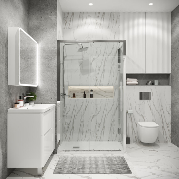 Душевое ограждение Grossman Cosmo 100х100 см 120.K33.02.1010.10.00, хром/прозрачное - фото 3