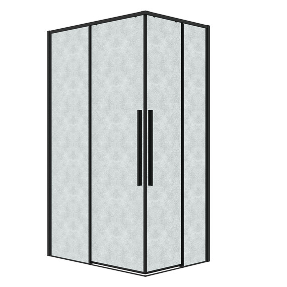 Душевое ограждение Grossman Galaxy 90х80 см 300.K33.01.9080.21.02, чёрный/шиншилла - фото 