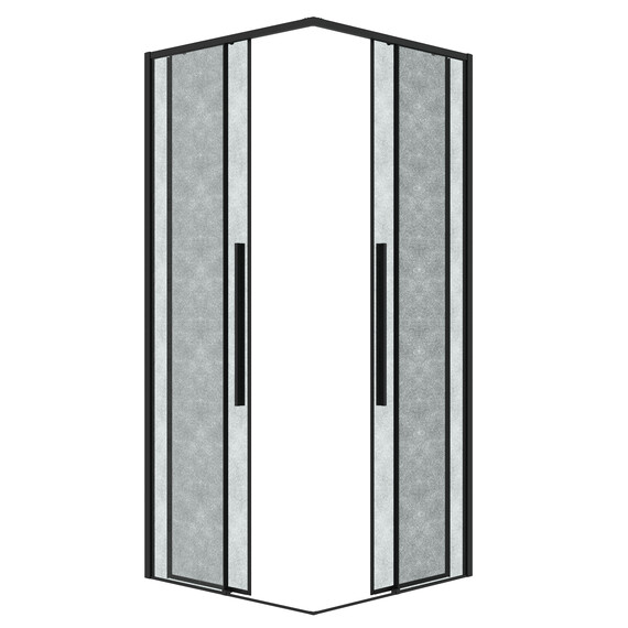 Душевое ограждение Grossman Galaxy 90х90 см 300.K33.01.9090.21.02, чёрный/шиншилла - фото 2