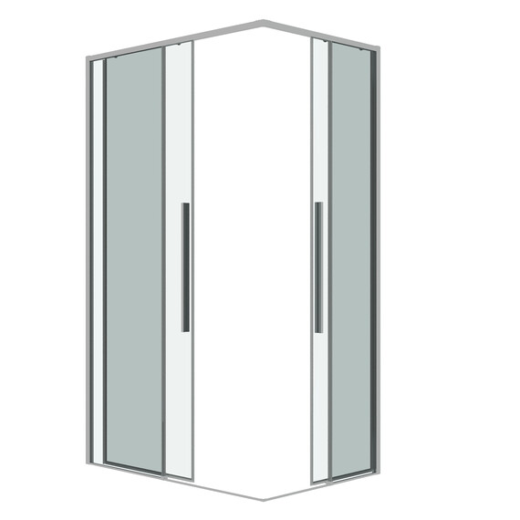 Душевое ограждение Grossman Galaxy 110х70 см 300.K33.01.1170.10.00, хром/прозрачное - фото 2