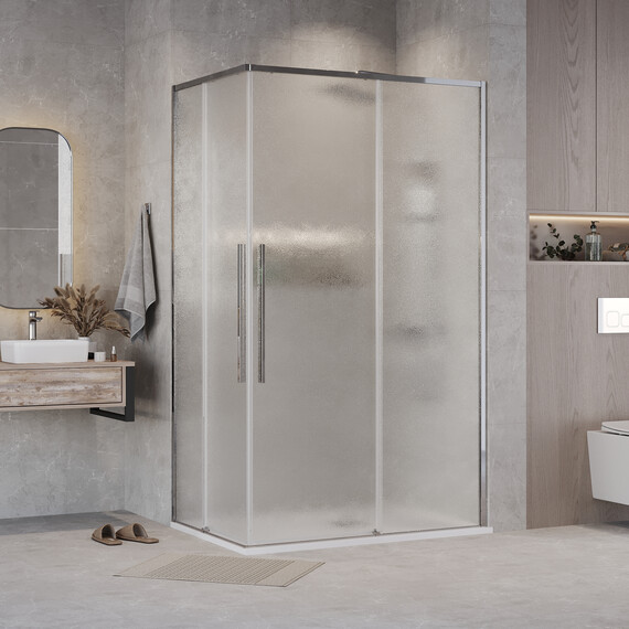 Душевое ограждение Grossman Galaxy 90х70 см 300.K33.01.9070.10.02, хром/шиншилла - фото 3