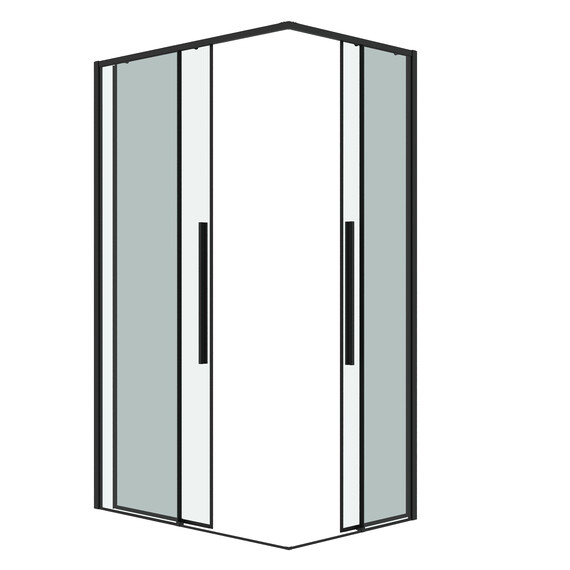 Душевое ограждение Grossman Galaxy 90х70 см 300.K33.01.9070.21.00, чёрный/прозрачное - фото 2