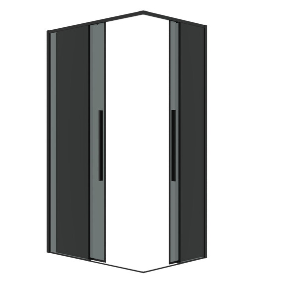Душевое ограждение Grossman Galaxy 90х80 см 300.K33.01.9080.21.10, чёрный/тонированное - фото 2