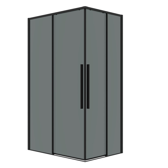 Душевое ограждение Grossman Galaxy 90х80 см 300.K33.01.9080.21.10, чёрный/тонированное - фото 