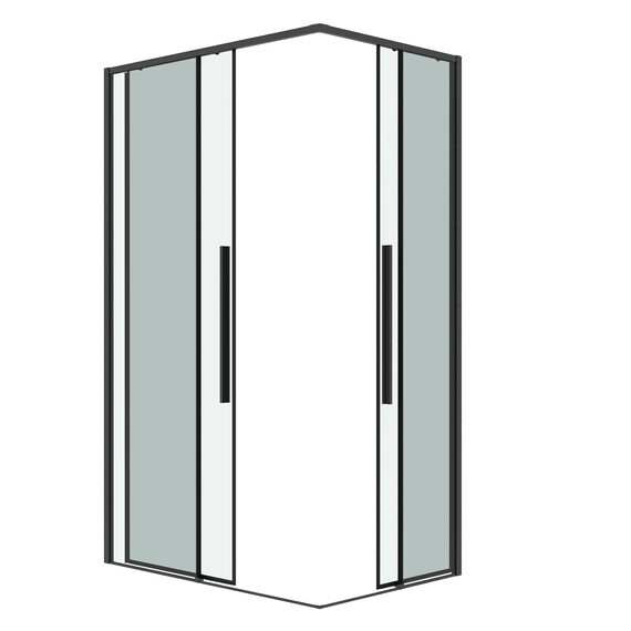 Душевое ограждение Grossman Galaxy 90х80 см 300.K33.01.9080.42.00, оружейная сталь/прозрачное - фото 2