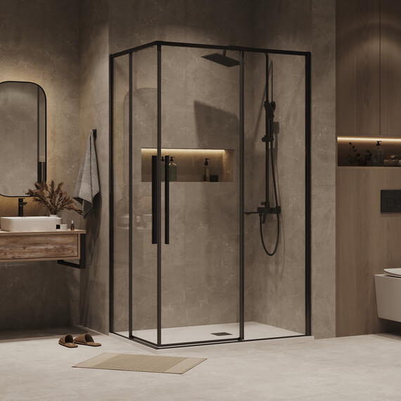 Душевое ограждение Grossman Galaxy 110х80 см 300.K33.01.1180.42.00, оружейная сталь/прозрачное - фото 3