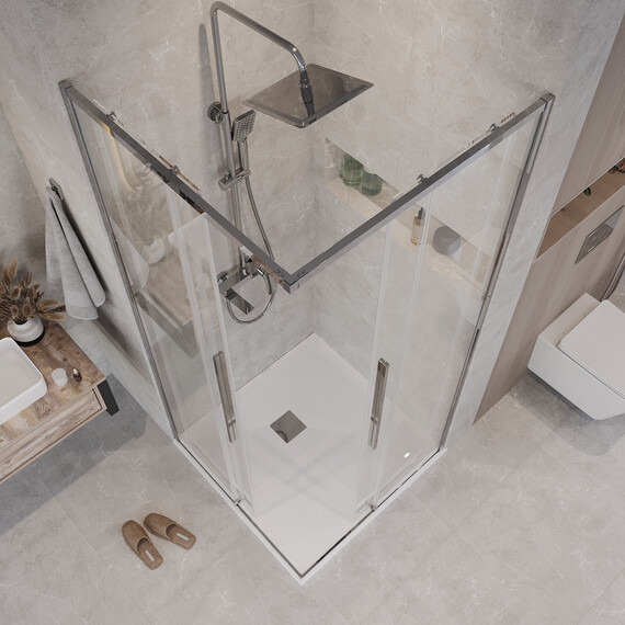 Душевое ограждение Grossman Galaxy 80х70 см 300.K33.01.8070.10.00, хром/прозрачное - фото 4