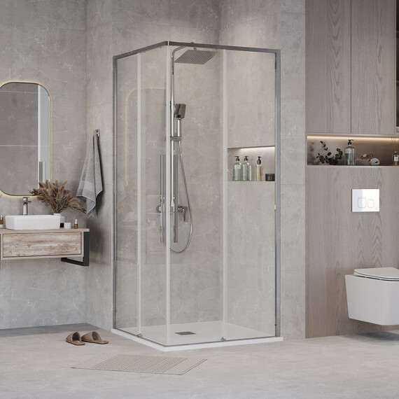 Душевое ограждение Grossman Galaxy 80х70 см 300.K33.01.8070.10.00, хром/прозрачное - фото 5