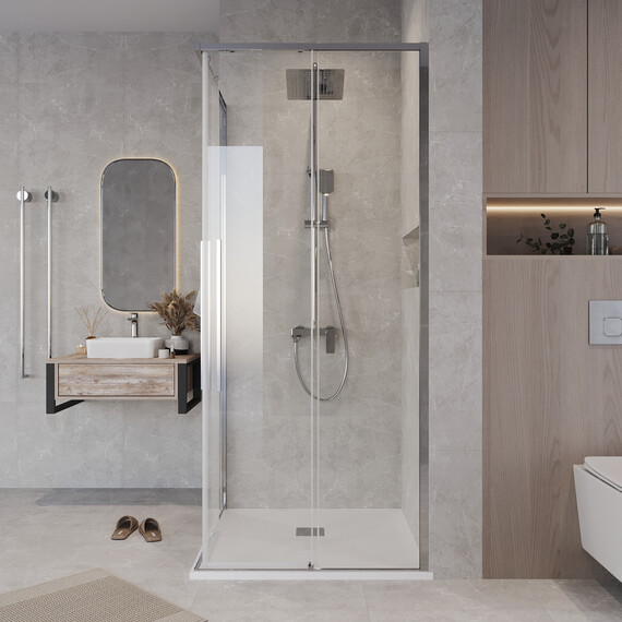 Душевое ограждение Grossman Galaxy 90х90 см 300.K33.01.9090.10.00, хром/прозрачное - фото 6