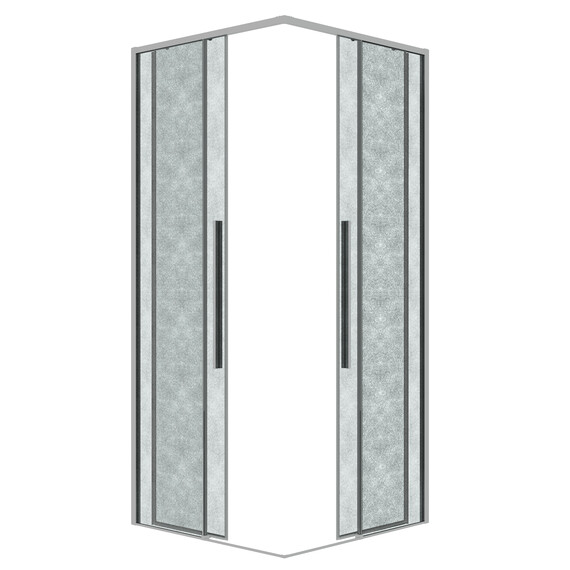 Душевое ограждение Grossman Galaxy 100х100 см 300.K33.01.1010.10.02, хром/шиншилла - фото 2