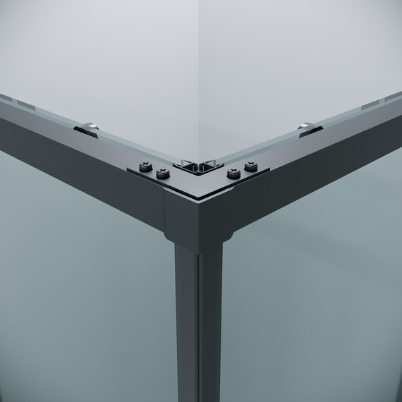 Душевое ограждение Grossman Galaxy 80х70 см 300.K33.01.8080.21.00, чёрный/прозрачное - фото 8