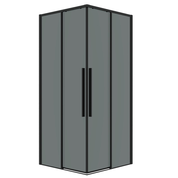 Душевое ограждение Grossman Galaxy 90х90 см 300.K33.01.9090.21.10, чёрный/тонированное - фото 