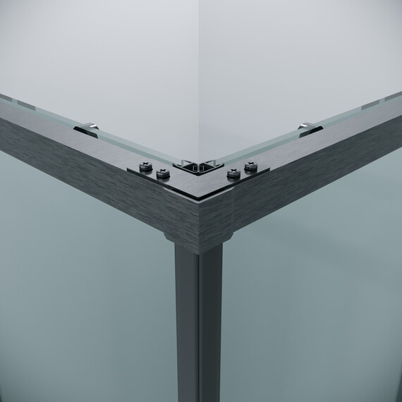 Душевое ограждение Grossman Galaxy 100х80 см 300.K33.01.1080.42.00, оружейная сталь/прозрачное - фото 10