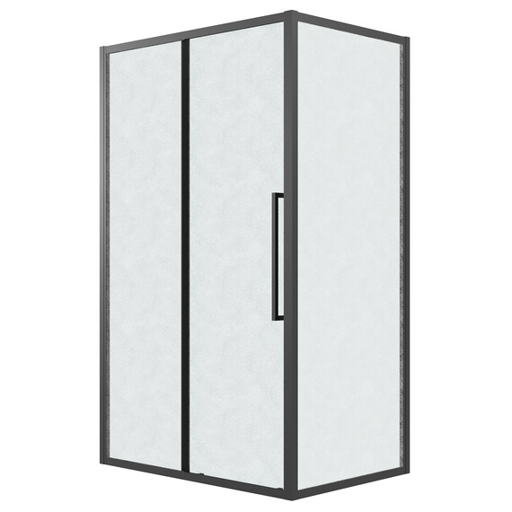 Душевое ограждение Grossman Cosmo 120х100 см 120.K33.02.1210.21.02, чёрный/шиншилла - фото 