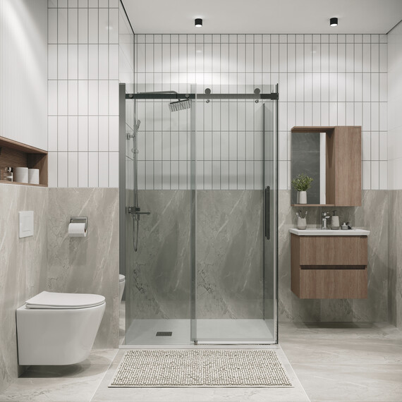 Душевое ограждение Grossman Classic 140х80 см 120.K33.04.1480.10.00 (стекло 8 мм) хром/прозрачное - фото 3