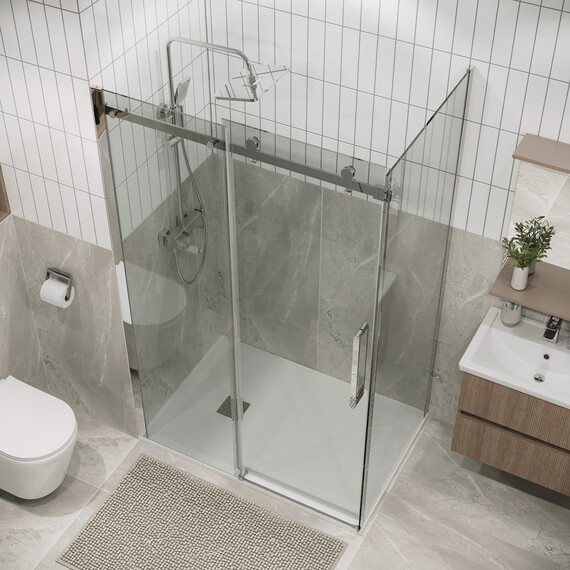 Душевое ограждение Grossman Classic 130х80 см 120.K33.04.1380.10.00 (стекло 8 мм) хром/прозрачное - фото 4