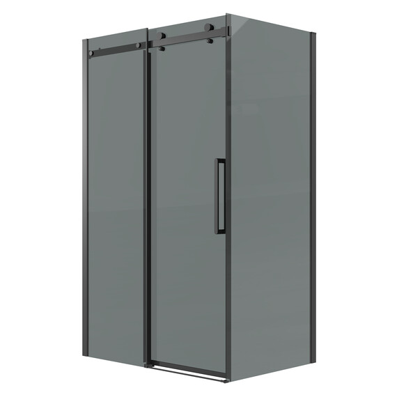 Душевое ограждение Grossman Classic 130х80 см 120.K33.04.1380.21.10 (стекло 8 мм) чёрный/тонированное - фото 