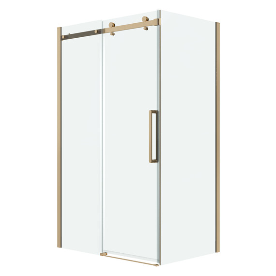 Душевое ограждение Grossman Classic 160х80 см 120.K33.04.1680.32.00 (стекло 8 мм) золото/прозрачное - фото 