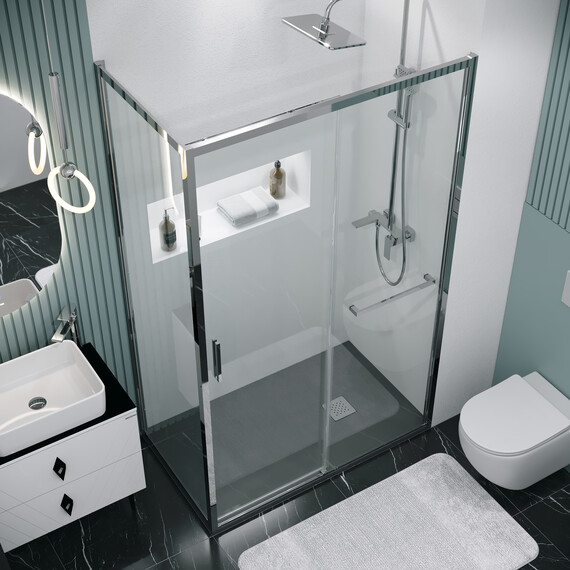 Душевое ограждение Grossman Style 130х90 см 120.K33.05.1390.10.00, хром/прозрачное - фото 3