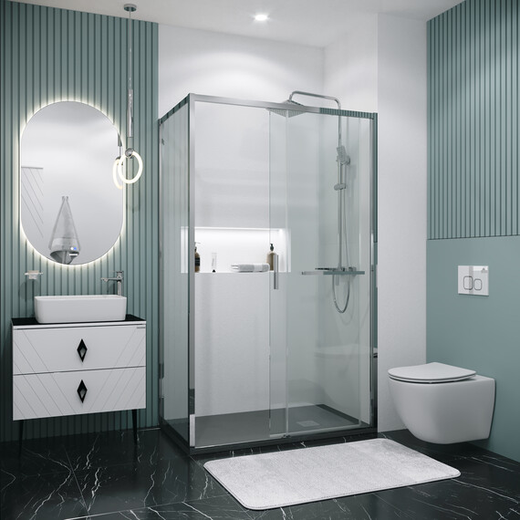 Душевое ограждение Grossman Style 130х90 см 120.K33.05.1390.10.00, хром/прозрачное - фото 5