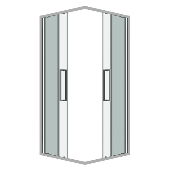 Душевое ограждение Grossman Cosmo 90х90 см 300.K33.02.9090.10.00, хром/прозрачное - фото 2