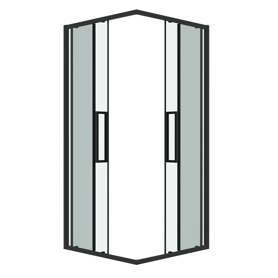 Душевое ограждение Grossman Cosmo 90х90 см 300.K33.02.9090.21.00, чёрный/прозрачное - фото 2