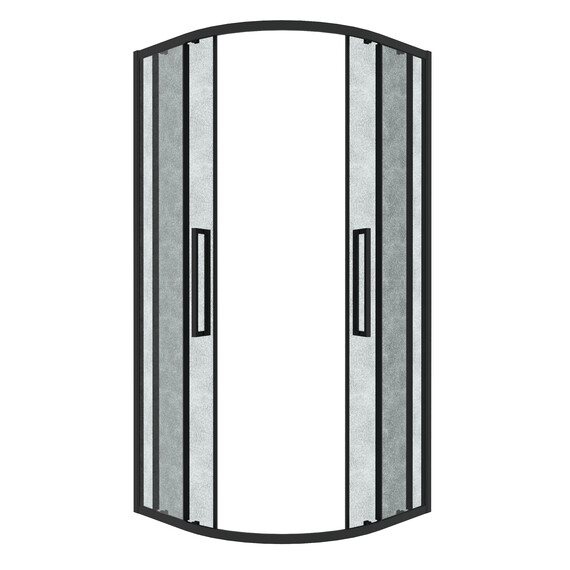 Душевое ограждение Grossman Cosmo 90х90 см 301.K33.02.9090.21.02, чёрный/шиншилла - фото 2