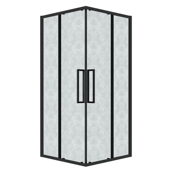 Душевое ограждение Grossman Cosmo 80х80 см 300.K33.02.8080.21.02, чёрный/шиншилла - фото 