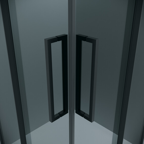 Душевое ограждение Grossman Cosmo 100х100 см 300.K33.02.1010.21.10, чёрный/тонированное - фото 8