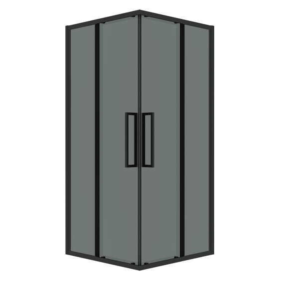 Душевое ограждение Grossman Cosmo 80х80 см 300.K33.02.8080.21.10, чёрный/тонированное - фото 