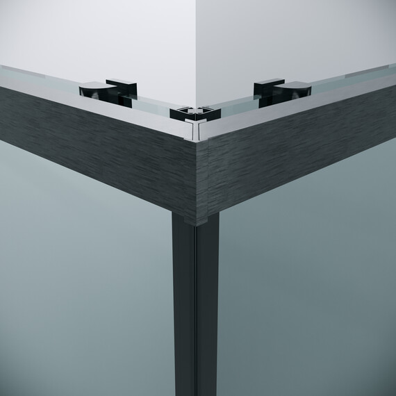 Душевое ограждение Grossman Cosmo 100х100 см 300.K33.02.1010.42.00, оружейная сталь/прозрачное - фото 7