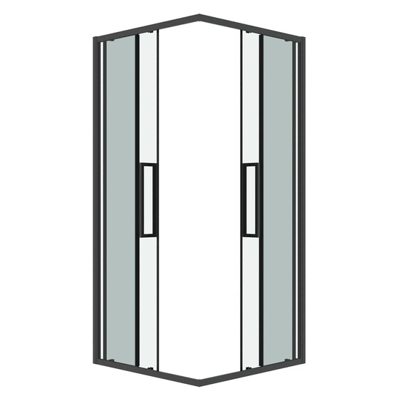 Душевое ограждение Grossman Cosmo 90х90 см 300.K33.02.9090.42.00, оружейная сталь/прозрачное - фото 2