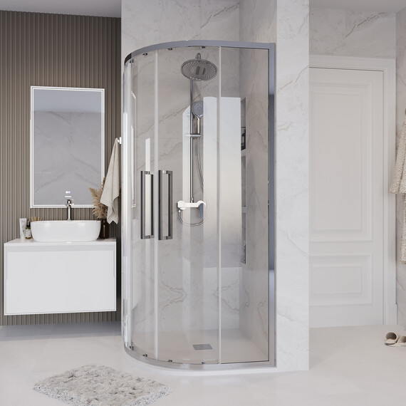 Душевое ограждение Grossman Cosmo 80х80 см 301.K33.02.8080.10.00, хром/прозрачное - фото 5