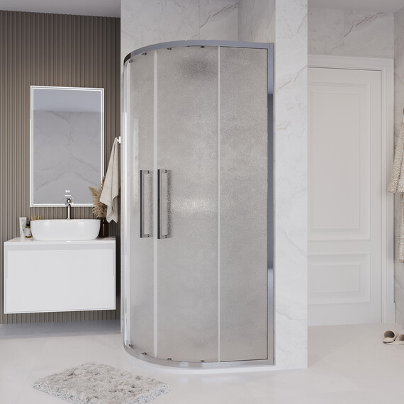 Душевое ограждение Grossman Cosmo 100х100 см 301.K33.02.1010.10.02, хром/шиншилла - фото 3