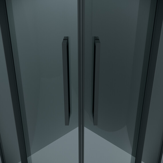 Душевое ограждение Grossman Cosmo 100х100 см 301.K33.02.1010.21.10, чёрный/тонированное - фото 8