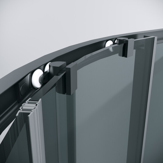 Душевое ограждение Grossman Cosmo 100х100 см 301.K33.02.1010.21.10, чёрный/тонированное - фото 9