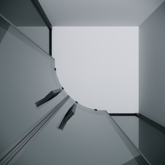 Душевое ограждение Grossman Cosmo 90х90 см 301.K33.02.9090.21.10, чёрный/тонированное - фото 10