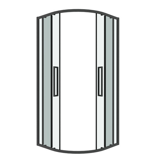 Душевое ограждение Grossman Cosmo 90х90 см 301.K33.02.9090.42.00, оружейная сталь/прозрачное - фото 2