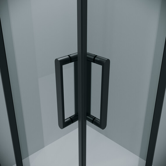 Душевое ограждение Grossman Classic 90х90 см 300.K33.04.9090.21.00 (стекло 8 мм) чёрный/прозрачное - фото 7