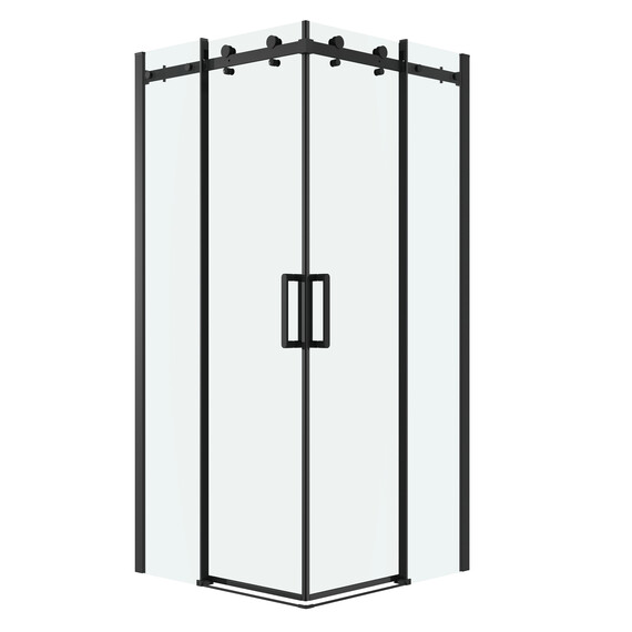 Душевое ограждение Grossman Classic 90х90 см 300.K33.04.9090.21.00 (стекло 8 мм) чёрный/прозрачное - фото 