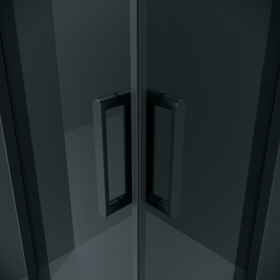 Душевое ограждение Grossman Classic 80х80 см 300.K33.04.8080.21.10 (стекло 8 мм) чёрный/тонированное - фото 7