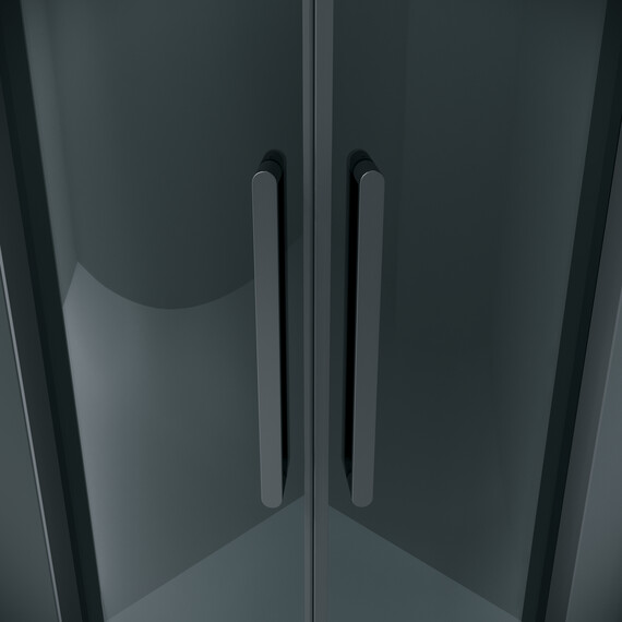 Душевое ограждение Grossman Classic 100х100 см 301.K33.04.1010.21.10 (стекло 8 мм) чёрный/тонированное - фото 8