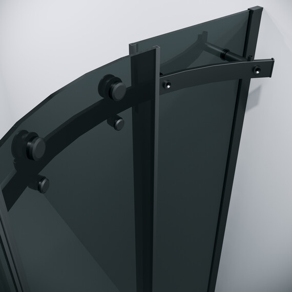 Душевое ограждение Grossman Classic 100х100 см 301.K33.04.1010.21.10 (стекло 8 мм) чёрный/тонированное - фото 9