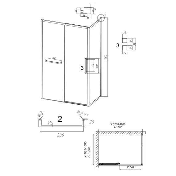 Душевое ограждение Grossman Style 130х100 см 120.K33.05.1310.10.00, хром/прозрачное - фото 11