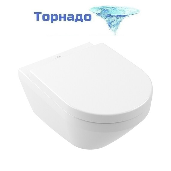 Унитаз подвесной безободковый Villeroy&Boch Architectura 4694CLR1 с крышкой микролифт (система смыва Торнадо) - фото 