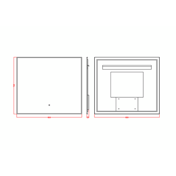 Зеркало Boheme Modern 80 см 543-080-GM, gun metal - фото 2