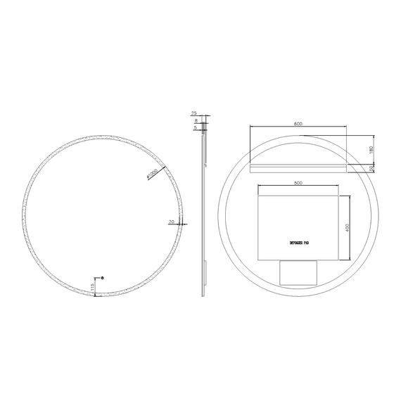 Зеркало Boheme Modern 100 см 545-100-MG, золото матовое - фото 4